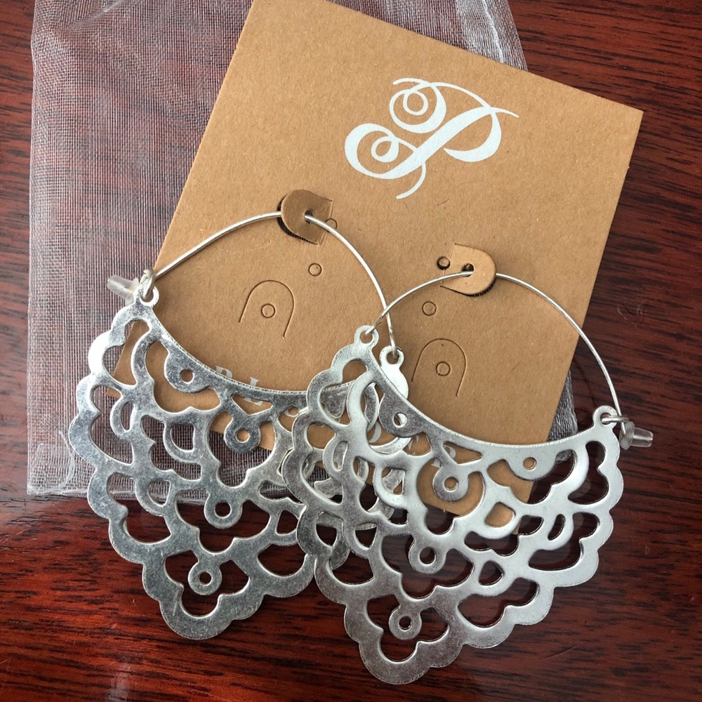 Plunder Silver-tone Earrings (style: Clara)